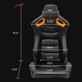 Racing Seat with Dual Sliders