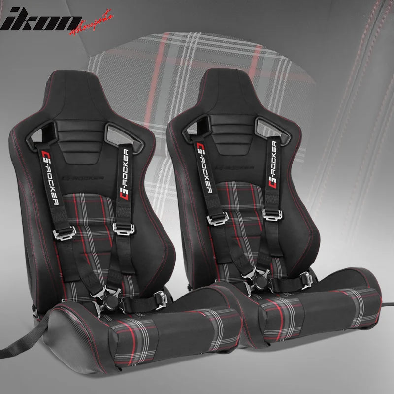Racing Seats with Sliders and Seat Belts