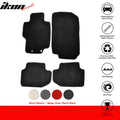 Black Carpet Floor Mat Set