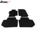 Black Carpet Floor Mat Set