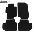 Black Carpet Floor Mat Set