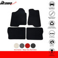 4-Piece Black Nylon Carpet Floor Mat Set