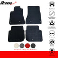 4-Piece Black Nylon Floor Mat Set