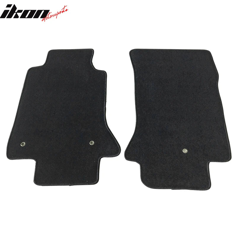2-Piece Black Nylon Floor Mat Set