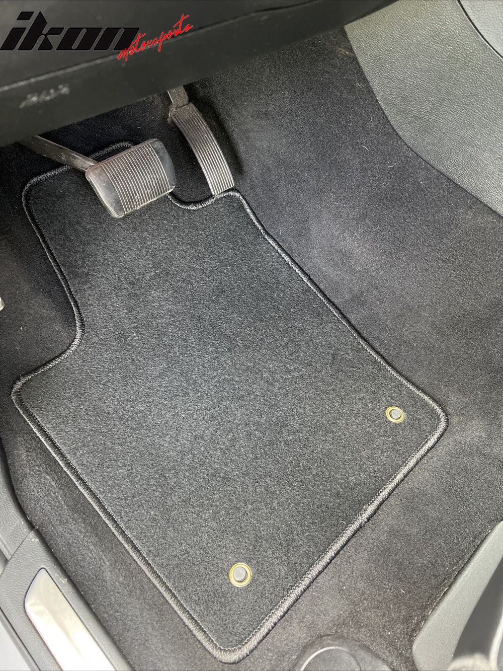 2-Piece Black Nylon Floor Mat Set