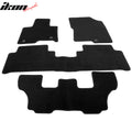 4-Piece Black Nylon Carpet Floor Mats