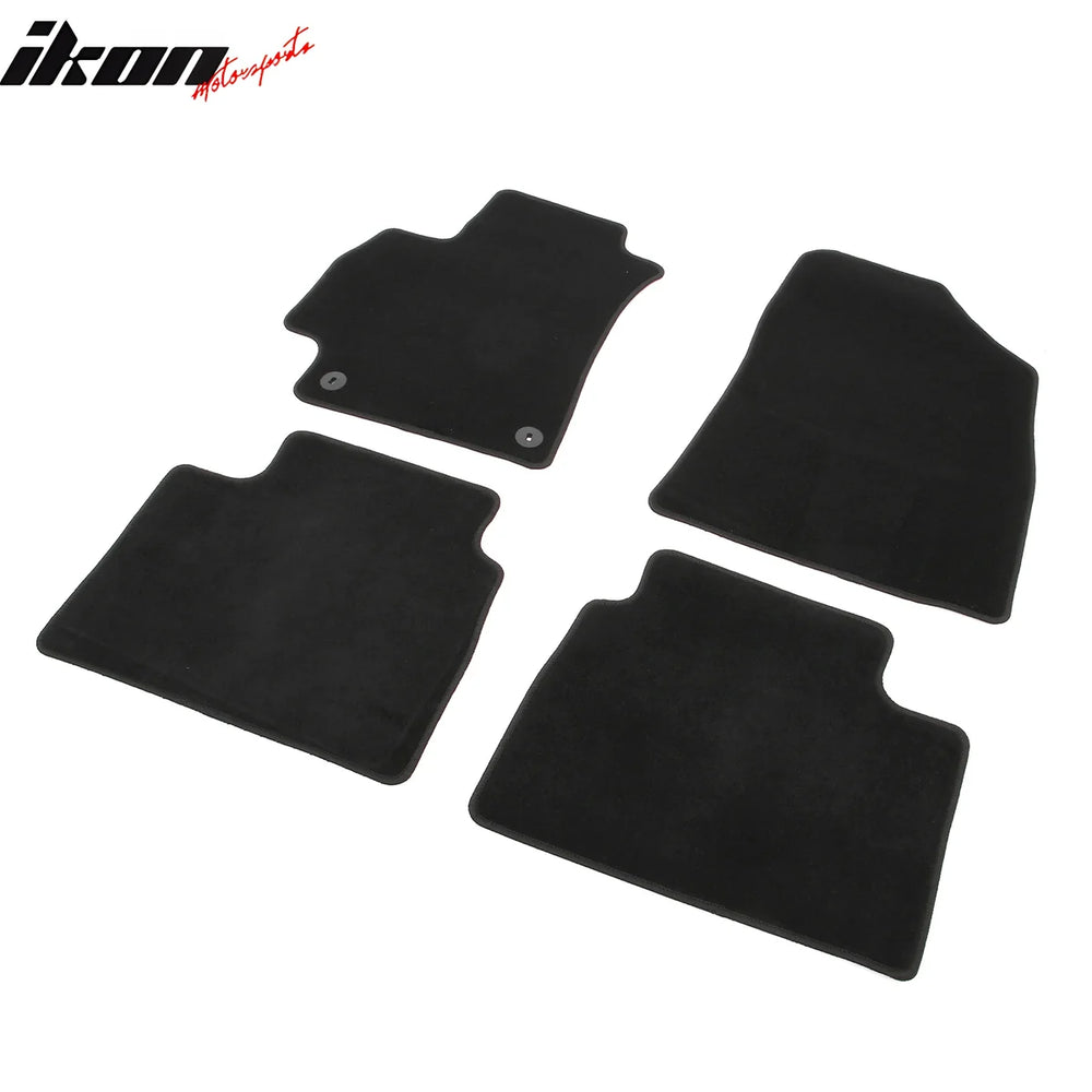 Black Nylon Carpet Floor Mat Set