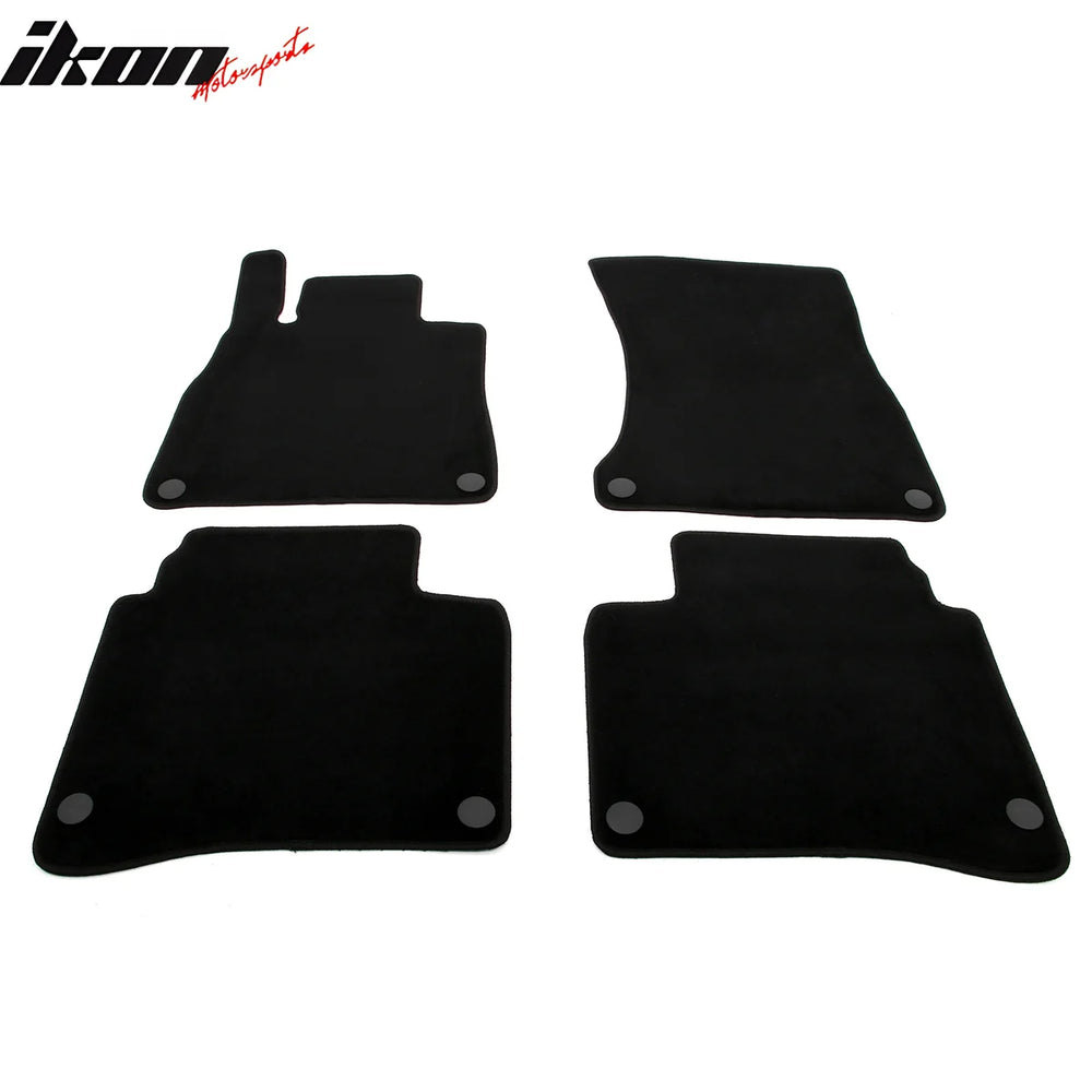 Nylon Carpet Floor Mats, Black, Set of 4