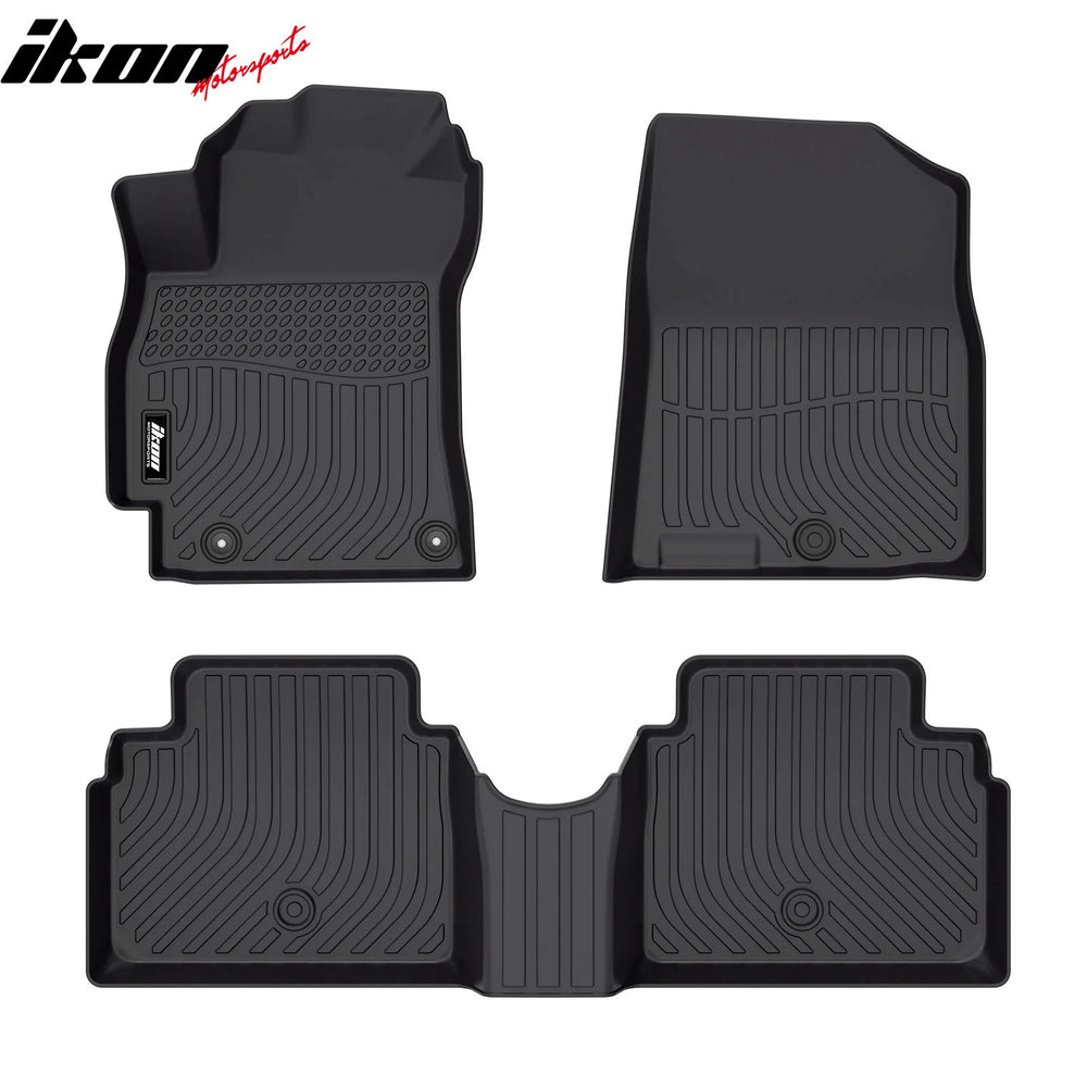 3-Piece Black TPE 3D Molded Floor Mat Set