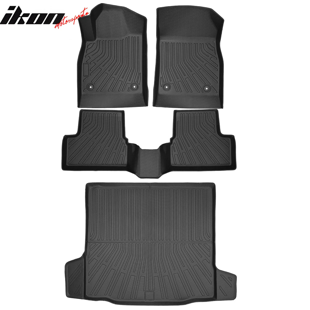 3-Piece Black TPE Floor Mat and Trunk Mat Set