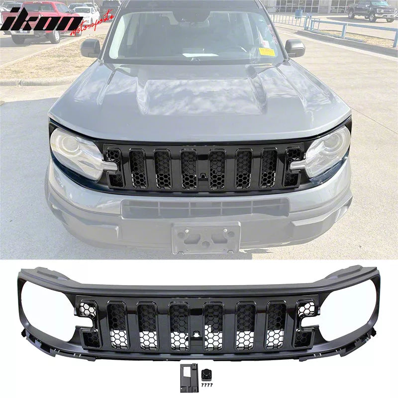 Glossy Black Vertical Billet Honeycomb Mesh Grille
