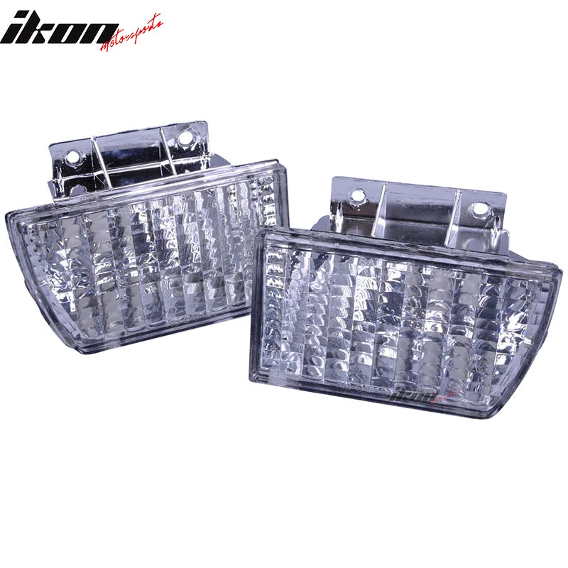 Clear Front Bumper Turn Signal Parking Light Pair