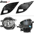 Black LED Front Bumper Fog Lights Pair