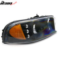 Crystal Headlights, Black Housing, Clear Lens