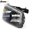 Crystal Headlights, Black Housing, Clear Lens