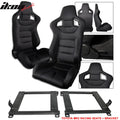 Reclinable Racing Seat and Bracket Pair