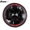 5 Inch Round Headlights w/ Red Halo Accent