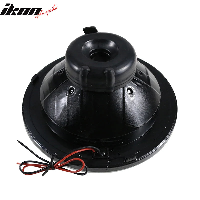 5 Inch Round Headlights w/ Red Halo Accent