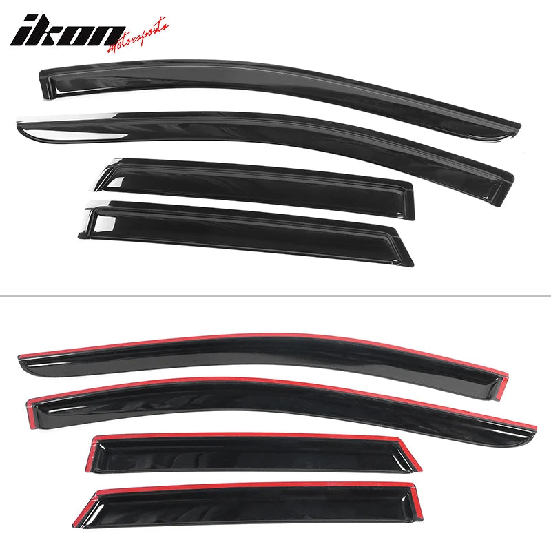Slim Style Window Visors Smoke Tint Set of 4