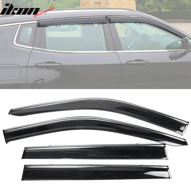 Window Visors with Chrome Trim