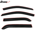 4-Piece Slim Smoke Window Visor Set