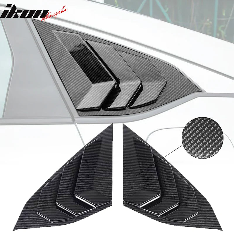 ABS Carbon Fiber Hydro Dip Side Quarter Window Louvers