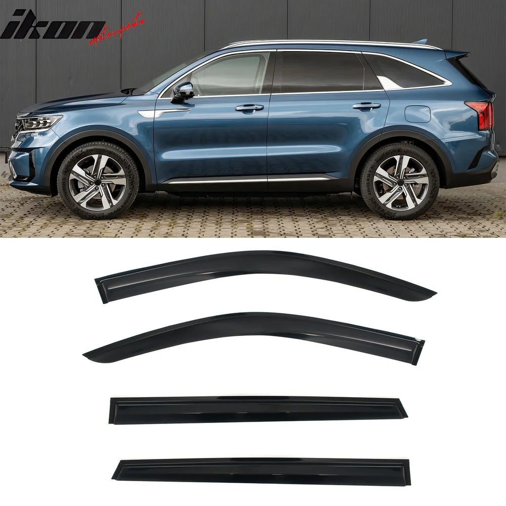Mugen Style Window Visors Smoke Tint