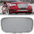 B Style Front Upper Grille with Chrome Finish