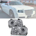 Projector Headlights, Clear/Chrome Pair