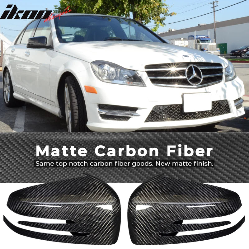 Matte Carbon Fiber Mirror Covers