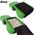 Racing Seat with Green PVC Leather and Black Suede