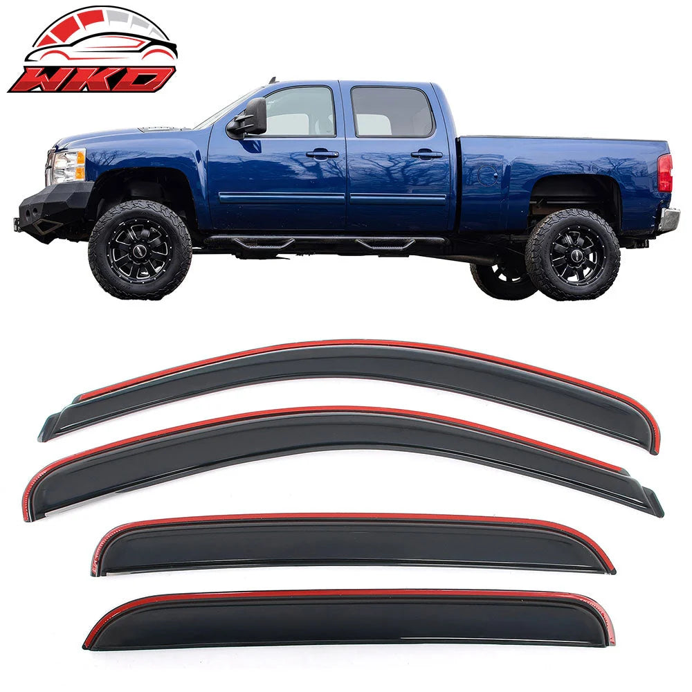 4-Piece Smoke Window Visor Set