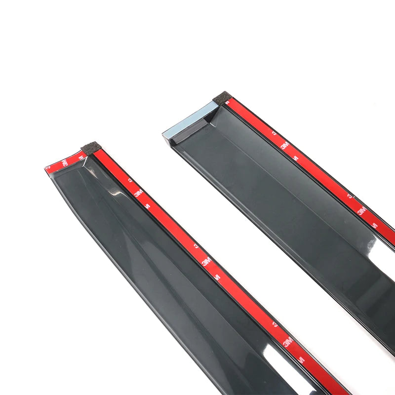OE Style Window Visor Set with Chrome Trim