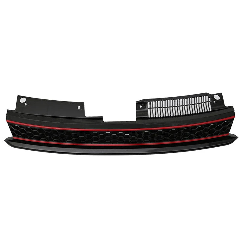 GTI Style Front Bumper Grille with Red Trim