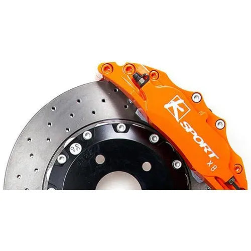 6-Piston Front Brake Kit w/ Slotted Rotors