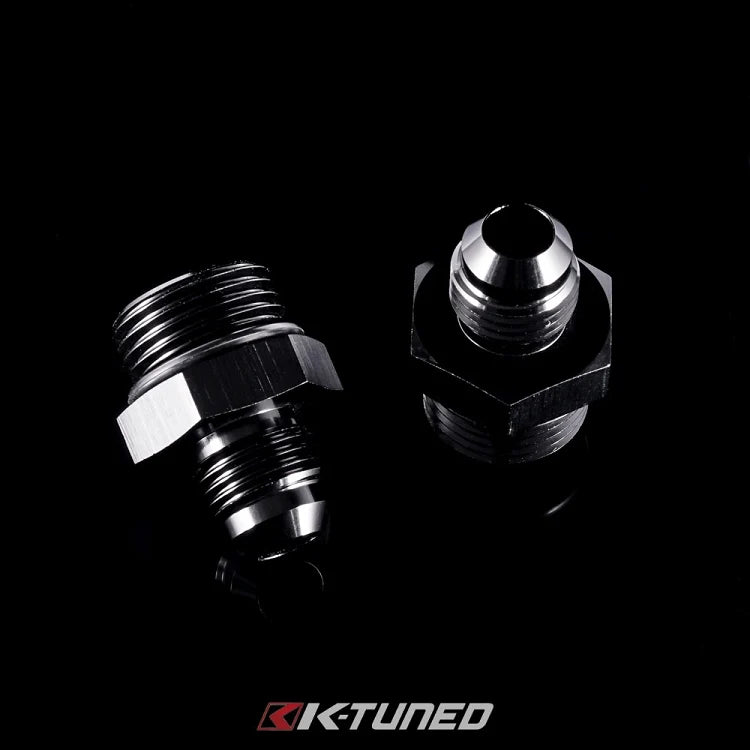 8AN Inlet to 6AN Outlet Fuel Rail Adapter Fitting Pair