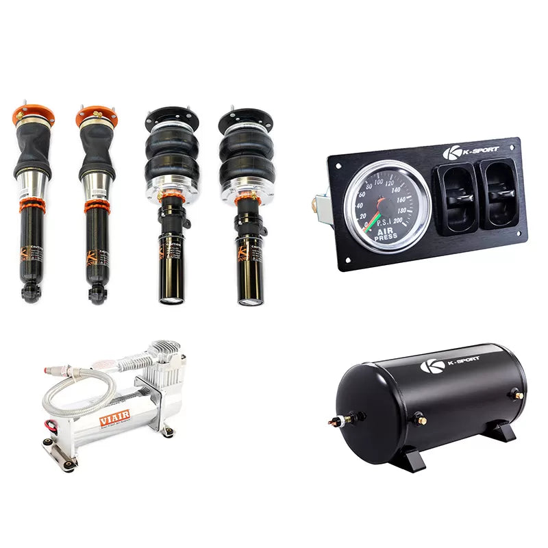 Air Suspension Kit with Compressor and Gauge