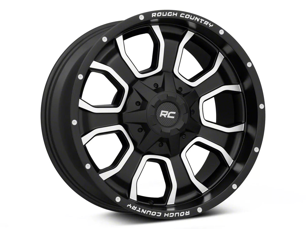 93 Series 20x10 -18mm Offset 6x139.7mm Matte Black Milled Wheel
