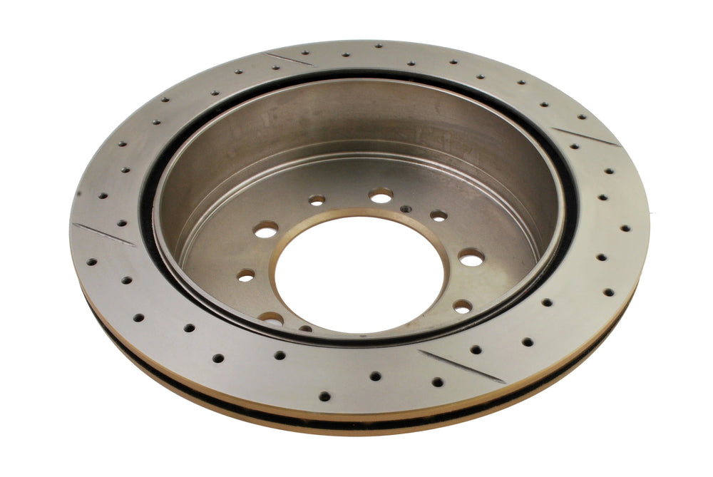 Rear Cross-Drilled and Slotted Brake Rotor