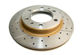 Cross-Drilled and Slotted Front Brake Rotor