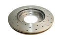 Cross-Drilled and Slotted Front Brake Rotor