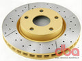 298mm Slotted Rear Brake Rotor with Gold Hub