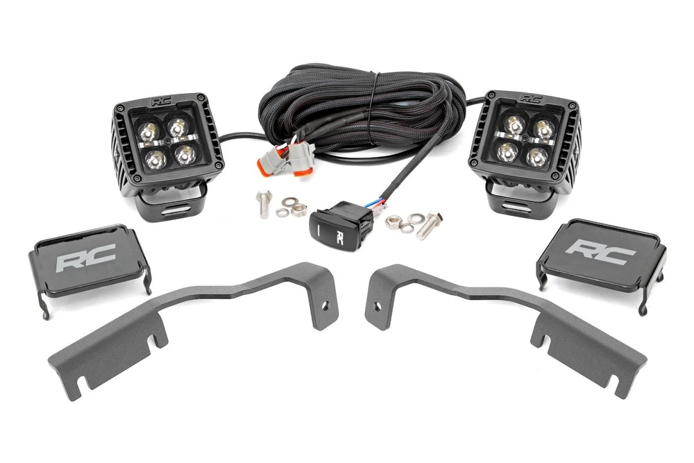 Ditch Mounts 2-Inch LED Lights with White DRLs