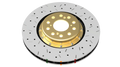 2-Piece Front Brake Rotor X2 Cross-Drilled and Slotted