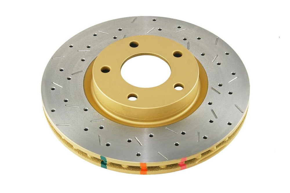 4000 Series XS Gold Cross-Drilled and Slotted Rotor