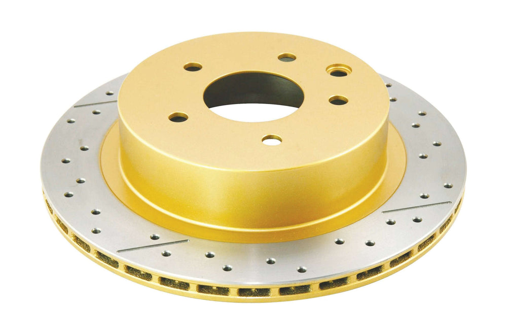 Rear Cross-Drilled and Slotted Brake Rotor