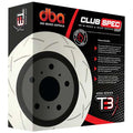 4000 Series T3 Black Slotted Brake Rotor