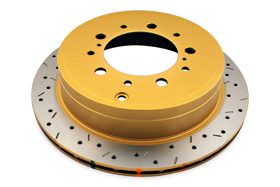4000 Series XS Gold Cross-Drilled and Slotted Brake Rotor