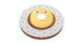 4000 Series XS Gold Vented Cross-Drilled Slotted Rotor