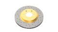 Gold Cross-Drilled Slotted Rotor